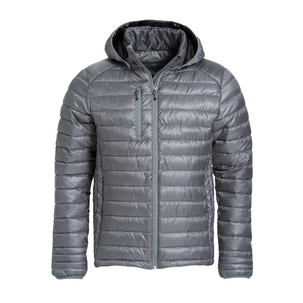 CLIQUE - Hudson Herren Daunenjacke aus Polyester, weich, ultraleicht, abnehmbare Kapuze, Herbst, Winter, für Trekking, Wandern, Reisen, Berge