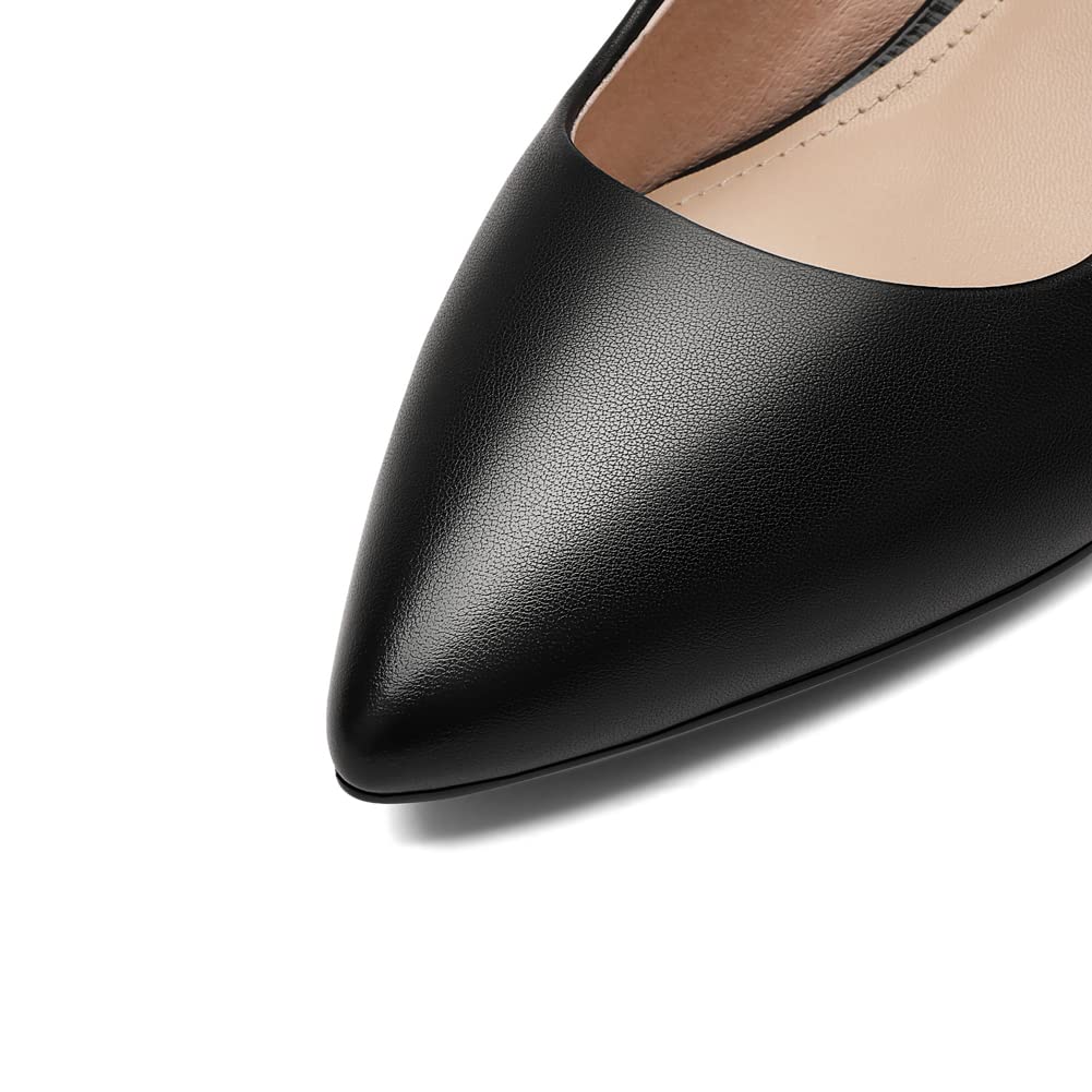 Donna Vera Pelle 5CM/7CM/9CM Tacchi a Spillo Elegante Decolletè Scarpe a Punta Scarpe da Ufficio