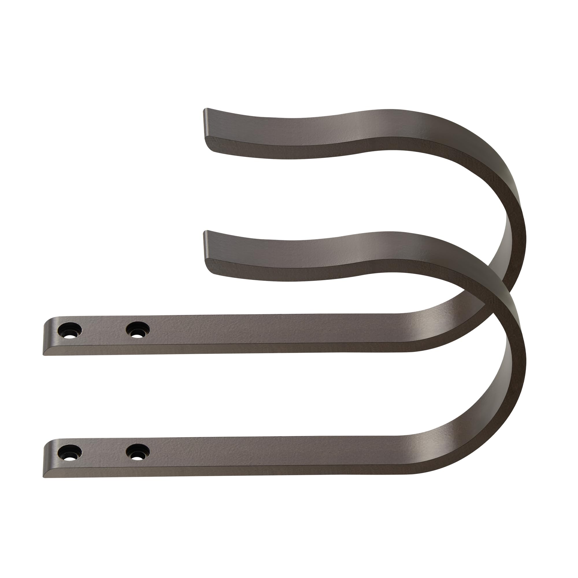 Dark Bronze Curtain Drapery Holdbacks,2Pcs Solid Aluminum U Shaped Wall Mounted Curtain Tiebacks