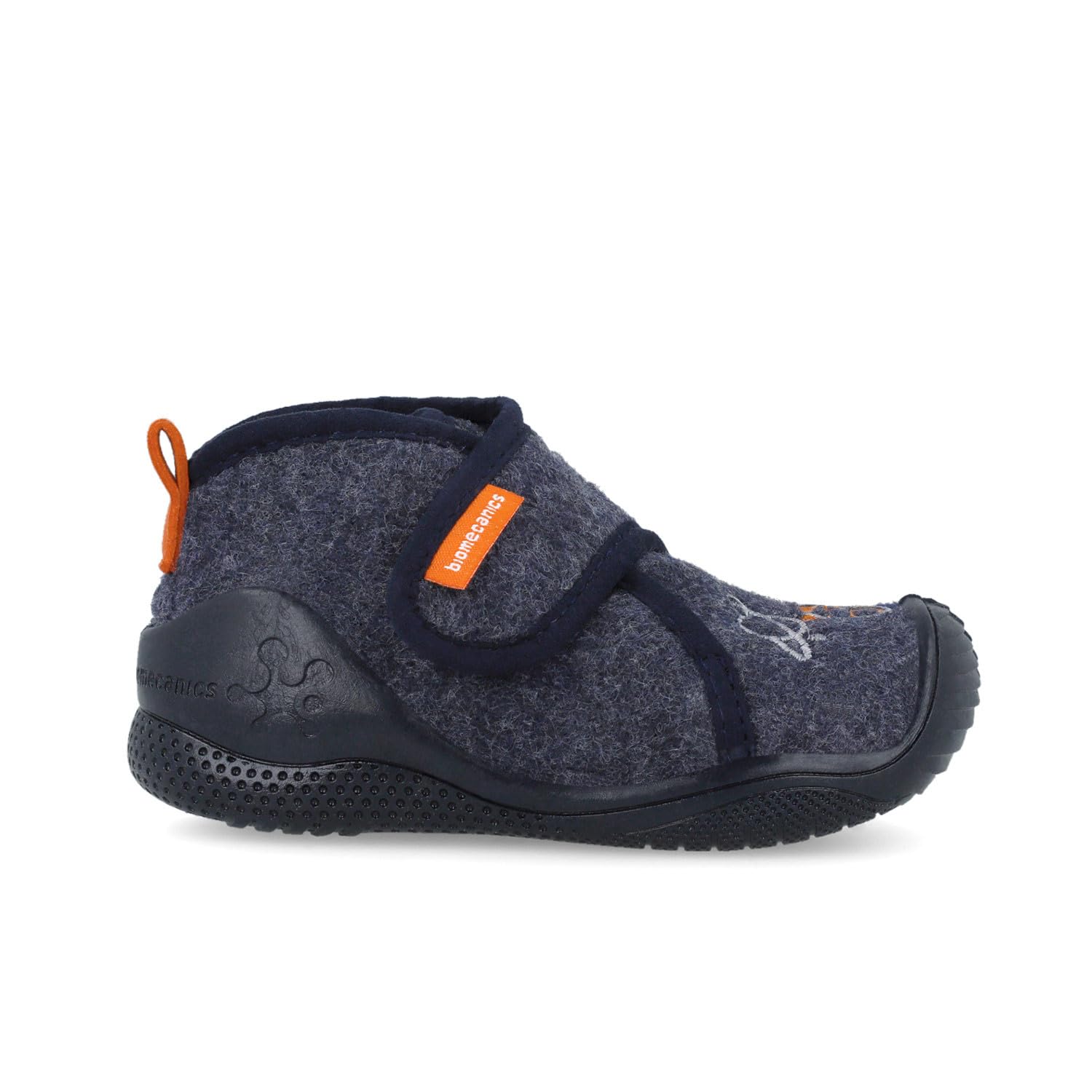 Biomecanics 251144-B168 | Zapatillas de Casa Niño Bebé Gris Oscuro con Cierre Ajustable | Suela Antideslizante | Plantilla Extra