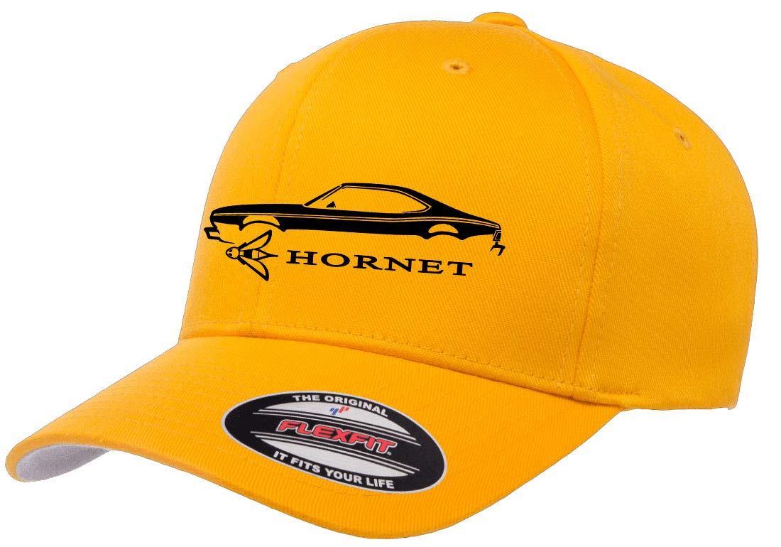 AMC Hornet Fastback Outline Design Flexfit 6277 Athletic Baseball Fitted Hat Cap