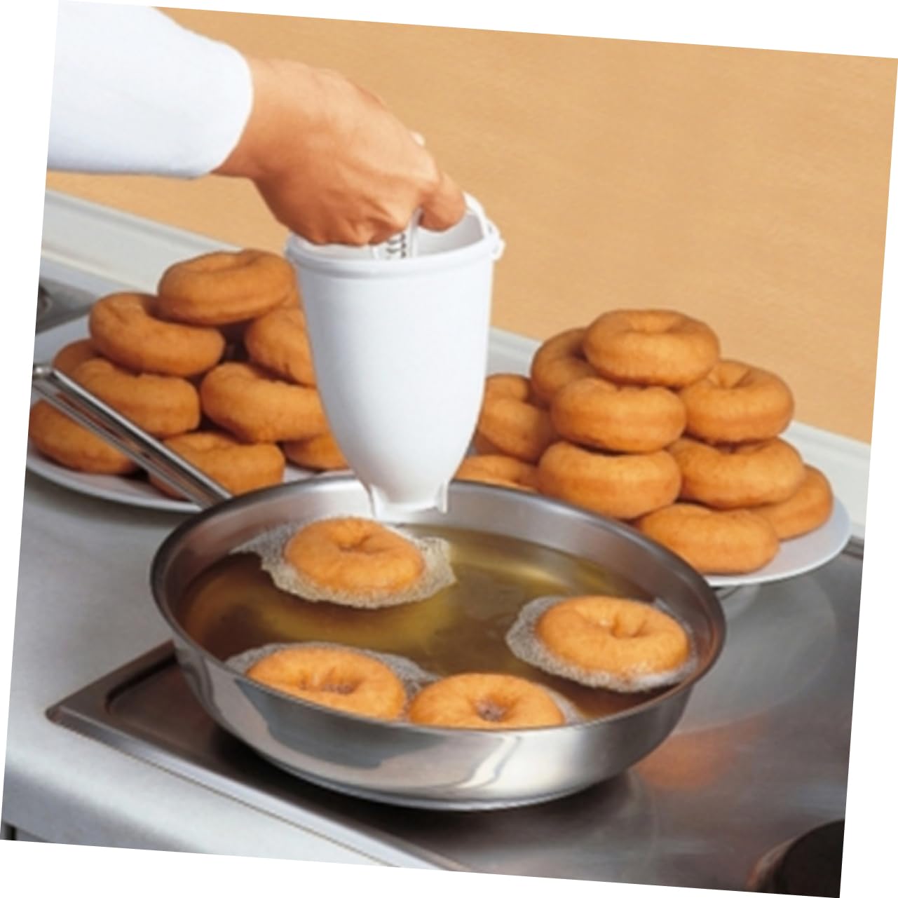 Cabilock Donuts Maker Easy to Use Doughnut Maker Machine Fry Doughnut Mould for Homemade Donuts
