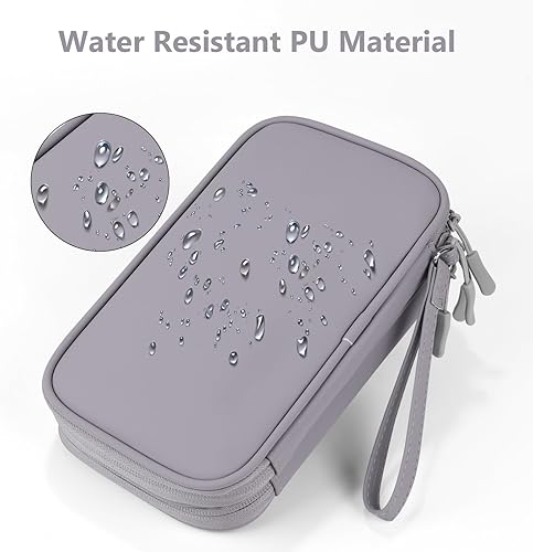 Miniatura 5 de DDgro Organizador de viaje para cables, bolsa para organizar y almacenar electrónica, accesorios técnicos, cables, tarjetas, dinero y llaves, banco