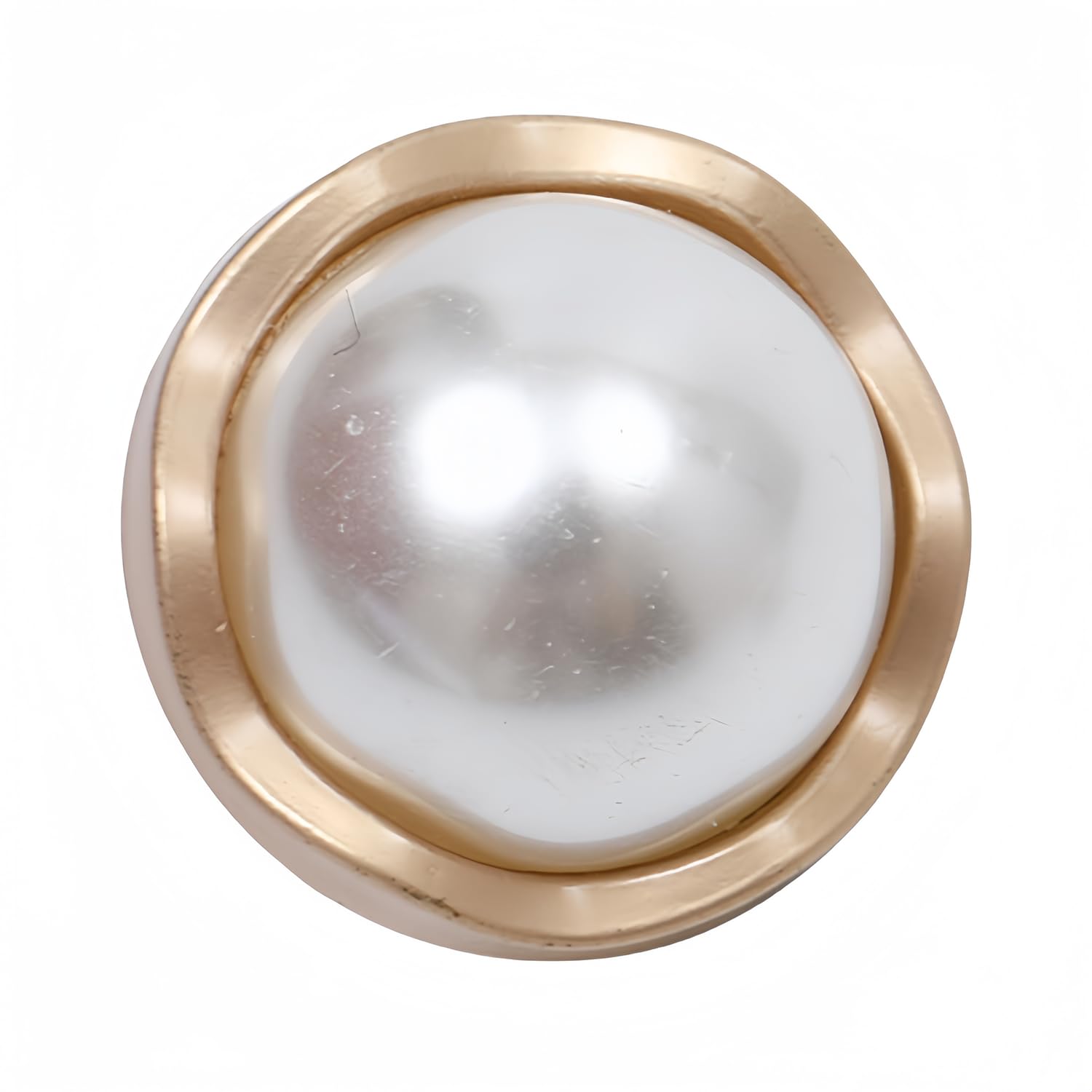 5 PCS Pearl Gold Metal Women Coat Buttons for Clothing Sweater Decoration Sewing Crafts Accessories