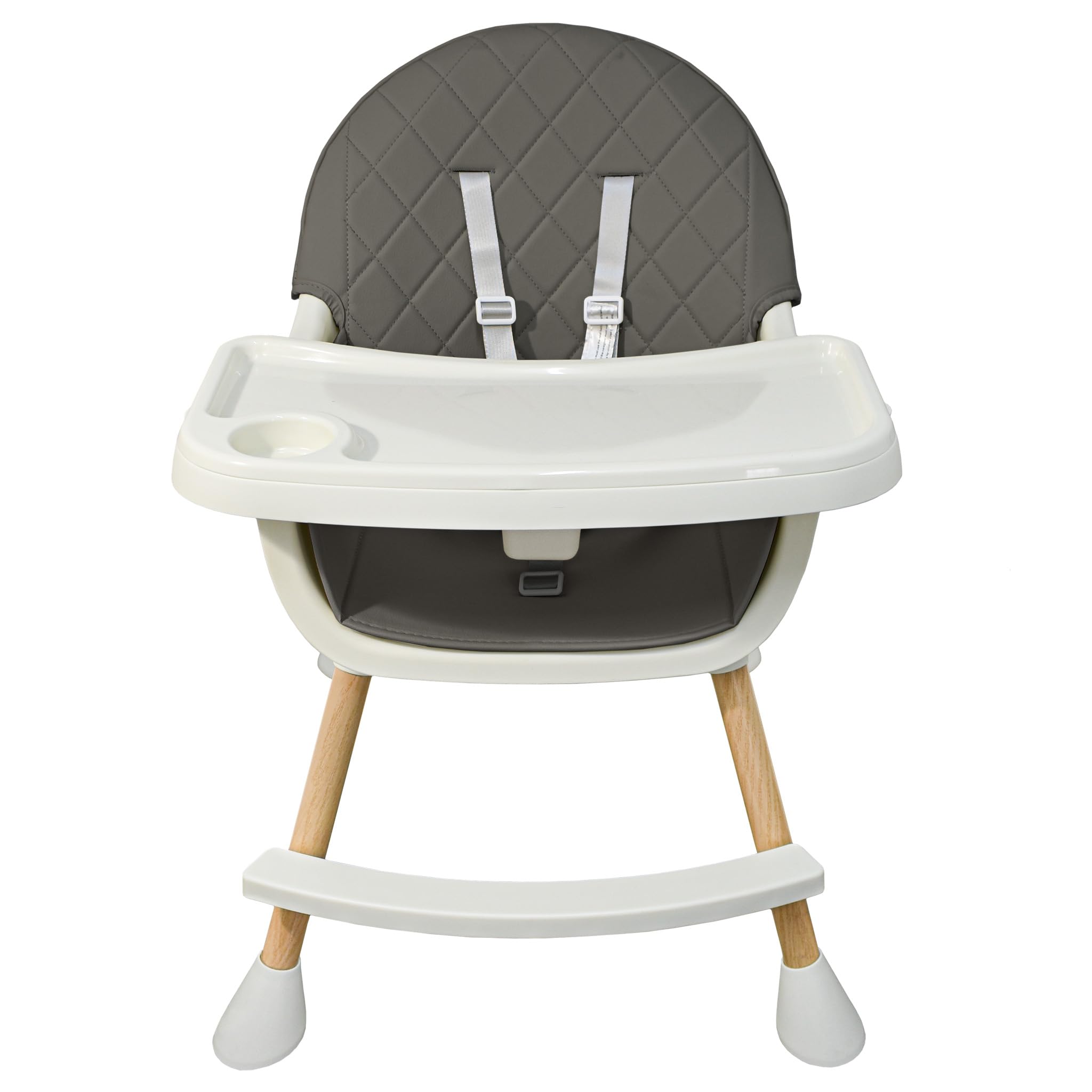 ALMAR Baby Trona para bebe gris convertible en silla 2 en 1 con asiento acolchado y bandeja trona para comer evolutiva de 6 a 36 meses