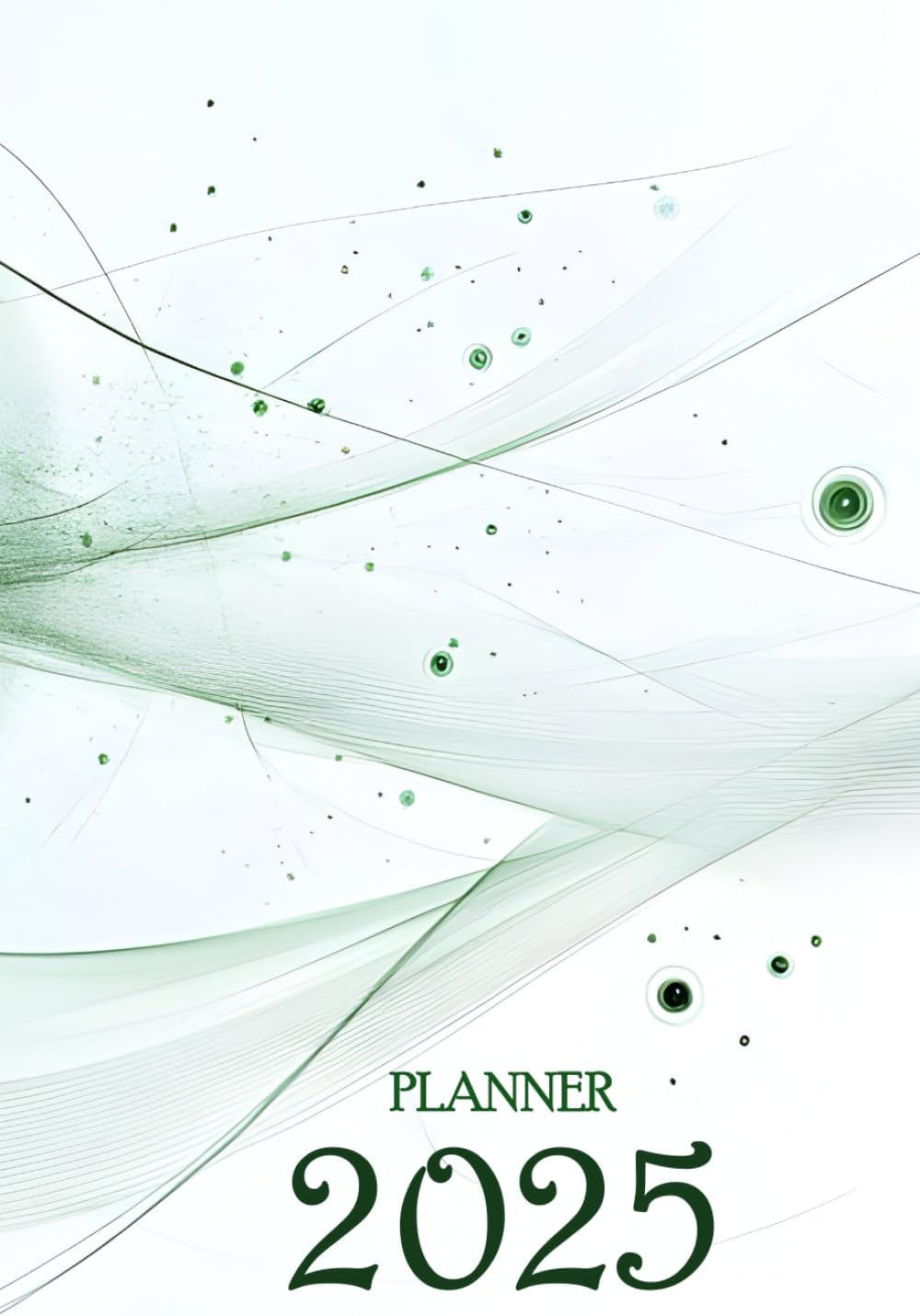 British Planner 2025 Week to View: A5 Weekly Diary Full Year Organiser. UK Holidays. Universe. Green. Vertical