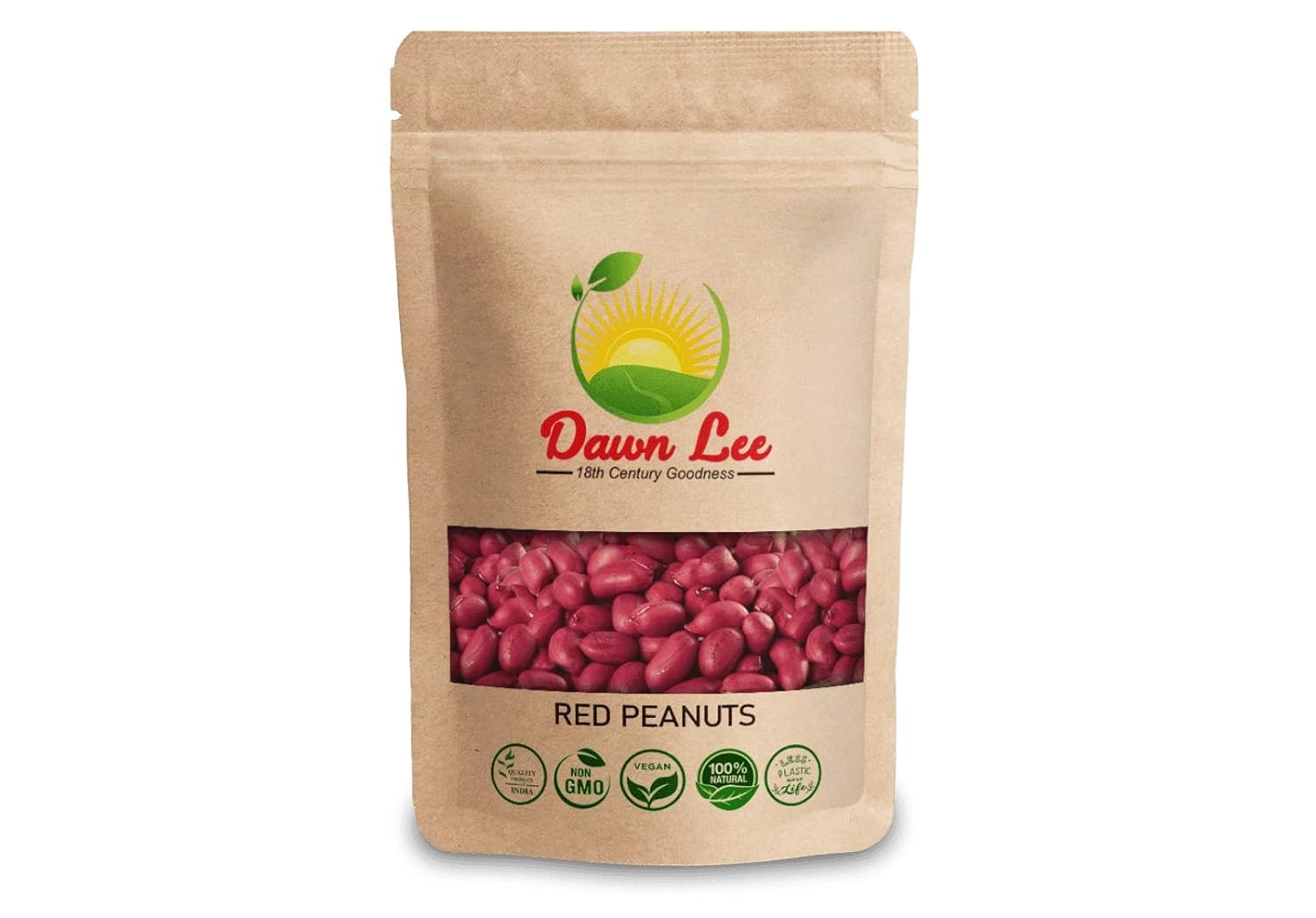 Dawn Lee Raw Red Peanuts, Ground Fresh Nuts (Moongfali Sing Dana) in Resealable Kraft Bags (1000 Gm) (B08942YZCH) Amazon Price History, Amazon Price Tracker