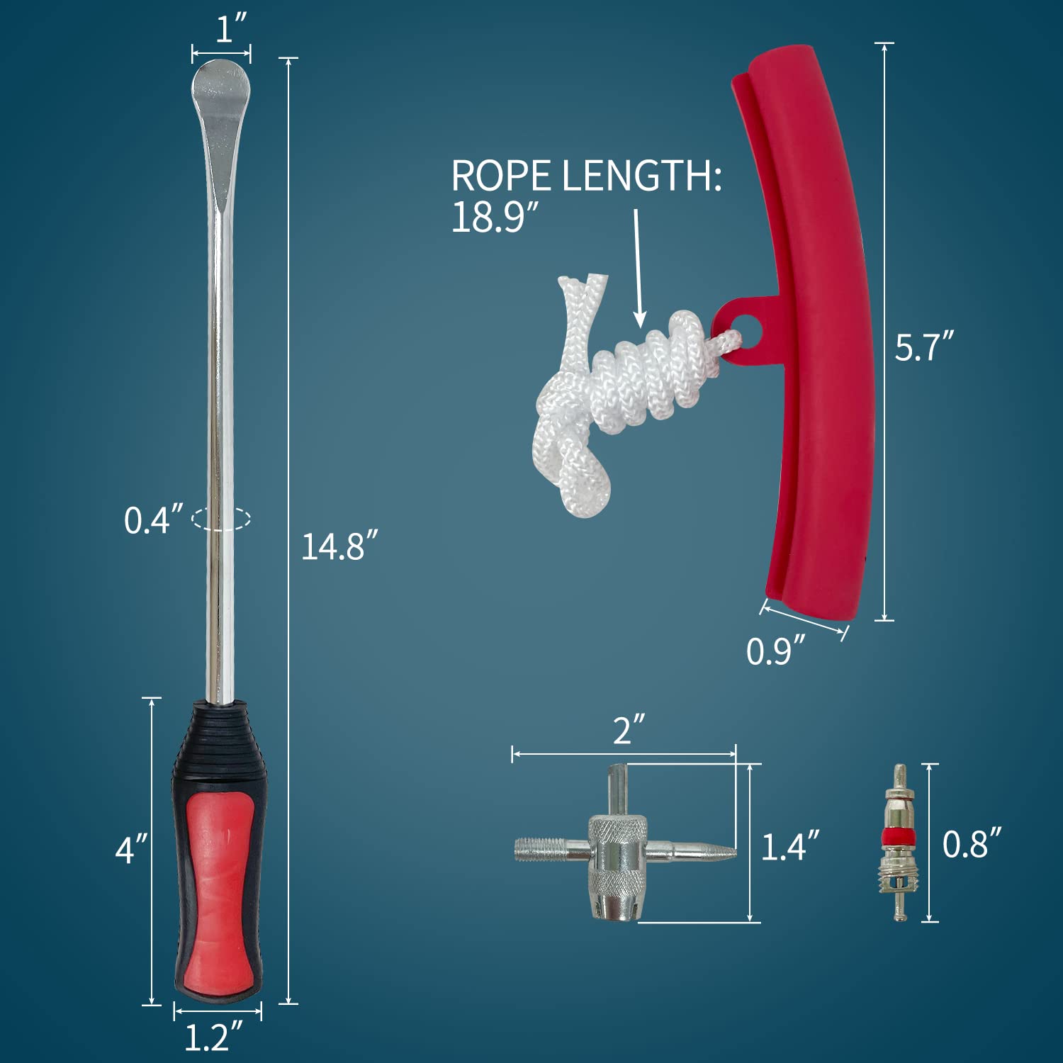 Sutekus 14.5" Tire Spoons Tool Kit Lever Mount/Demount Iron - View #12