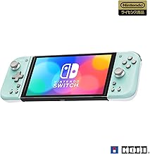 連射・連射ホールド機能搭載【任天堂ライセンス商品】グリップコントローラー Fit for Nintendo Switch MINT GREEN×WHITE【Nintendo Switch対応】