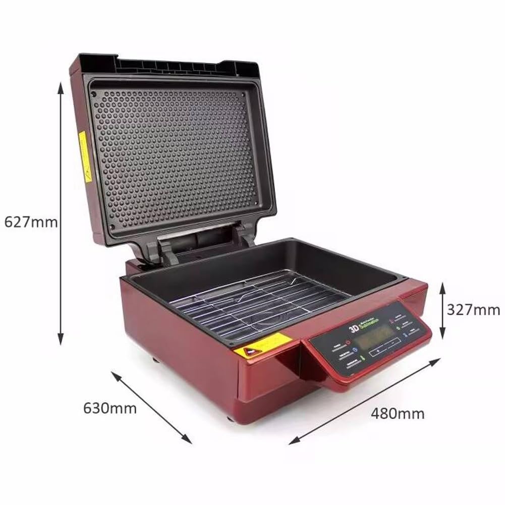Máquina de prensa de calor de 2800 W, horno de vacío digital para impresión por sublimación 3D, control inteligente de temperatura para transferencia de tazas y fundas