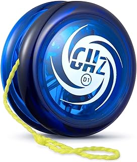 MAGICYOYO D1 GHZ Looping Yoyo Responsive Yoyo for Kids, Beginner Yoyo, Easy to Play and Practise Basic Looping Tricks, with 6 Replacement Yoyo Strings, Yo-Yo Glove, Yo Yo Bag (D1 - Blue)