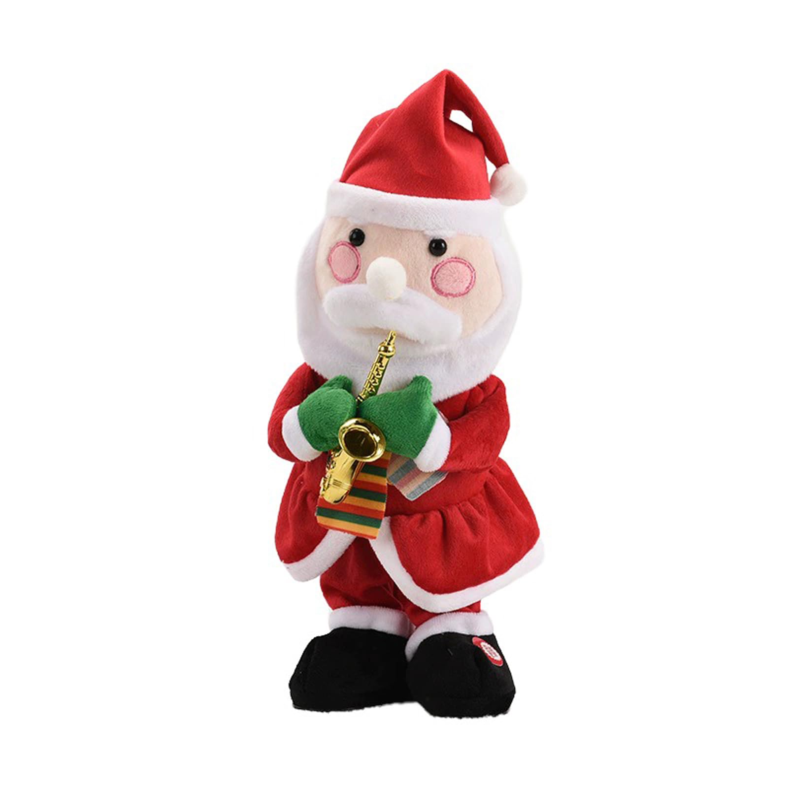 Faxianther Funny Playing SAX Santa Claus with Shanking, Christmas Playign Saxphone Dancing Santa Animated Electric Musical Gifts for Men Women Christmas Home Party Decorations — image 1
