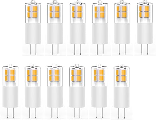 Miniatura 7 de BAOMING Bombilla LED G4 de 12 V, 3.5 W, base JC bi-pines, equivalente a halógenos T3 G4 de 20 W-35 W, equivalente a halógenos T3 G4, 2700 K, blanco