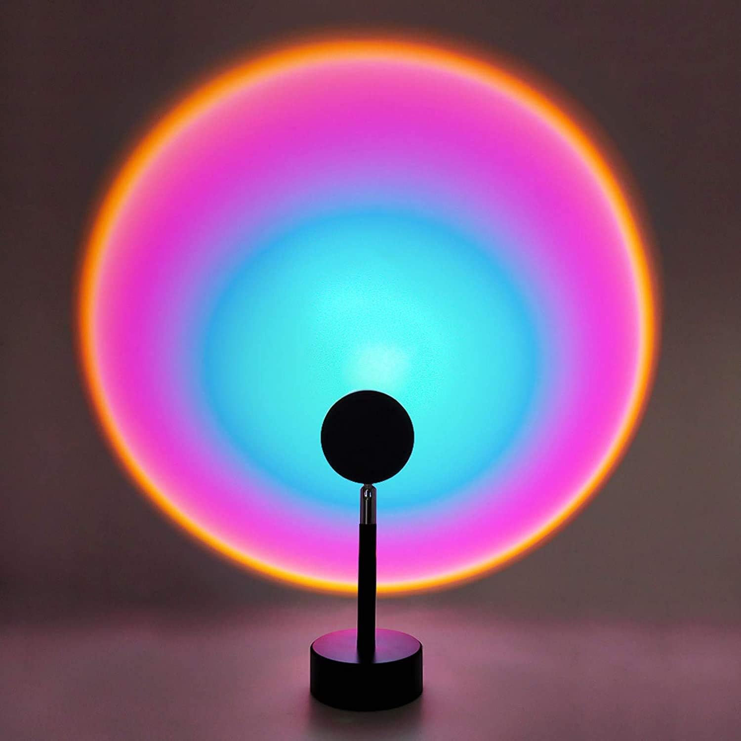 Becailyer Sunset Lamp Projector LED Lights, 180° Rotation Rainbow Night Light for Kids & Adults
