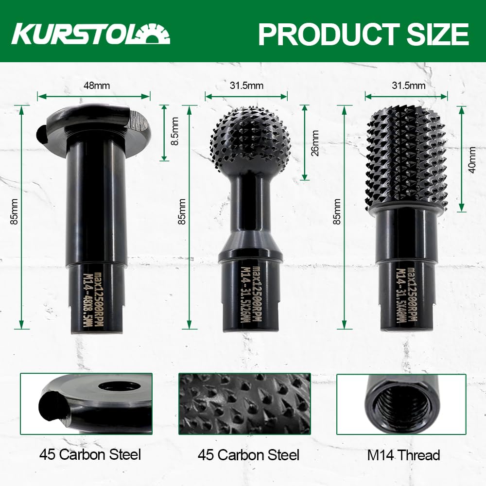 KURSTOL Woodworking Rotary Burr Set - Image 2