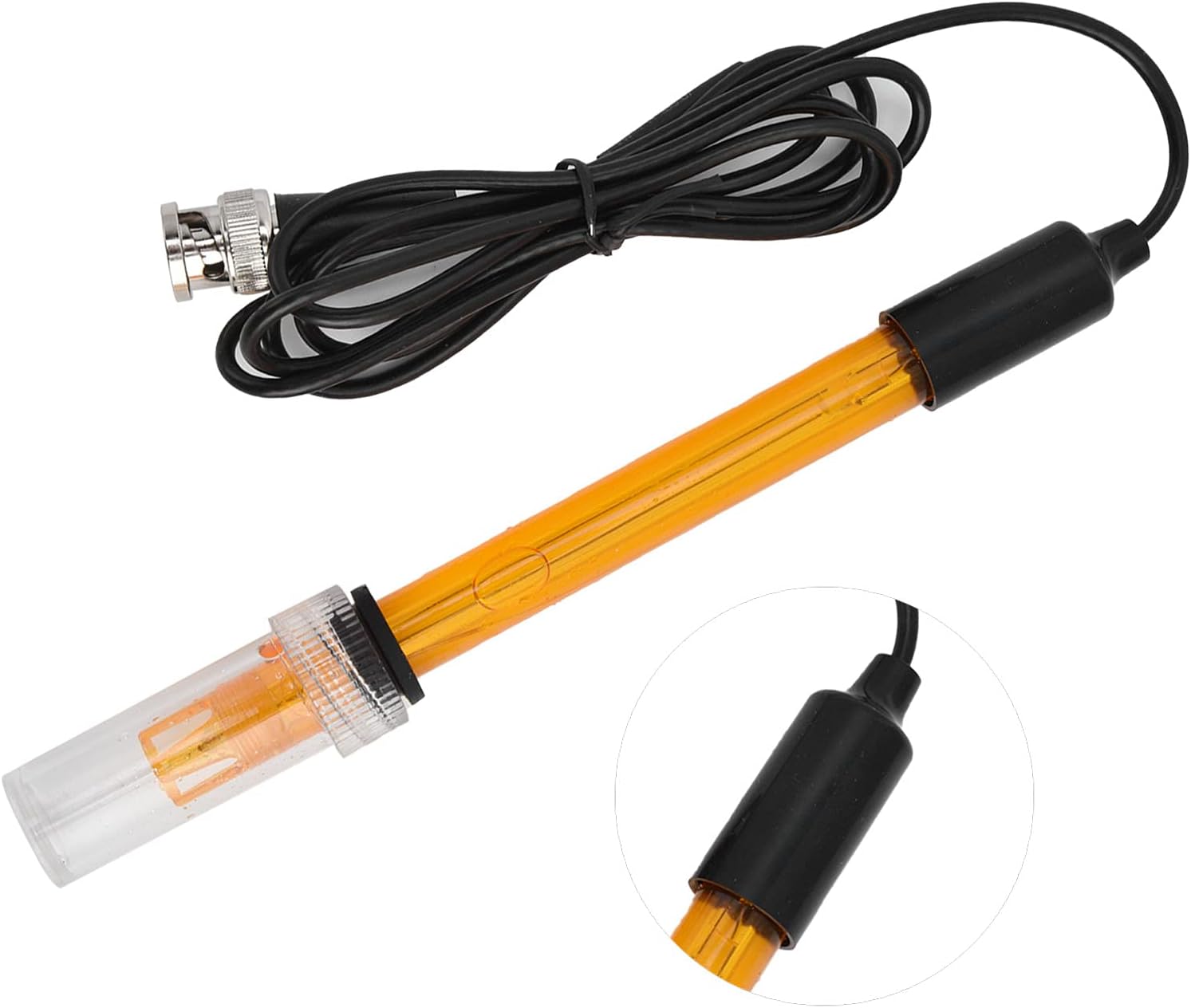 Cuifati Electrode Probe, 1999mV ORP Replacement Prob, Good Electrical Conductivity, Suitable for ORP Instruments Controllers with BNC Connectors.