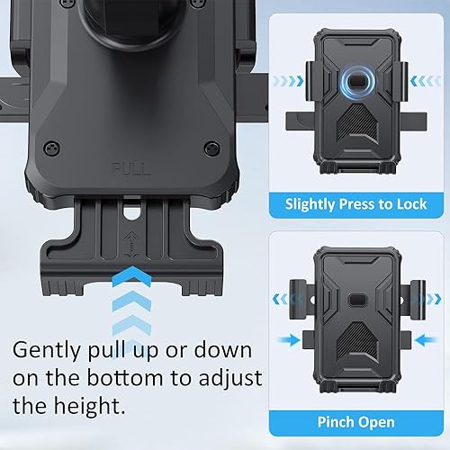 Miniatura 7 de Soporte universal para teléfono para bicicleta compatible con motocicleta, scooter eléctrico y bicicleta de montaña, soporte seguro para teléfonos