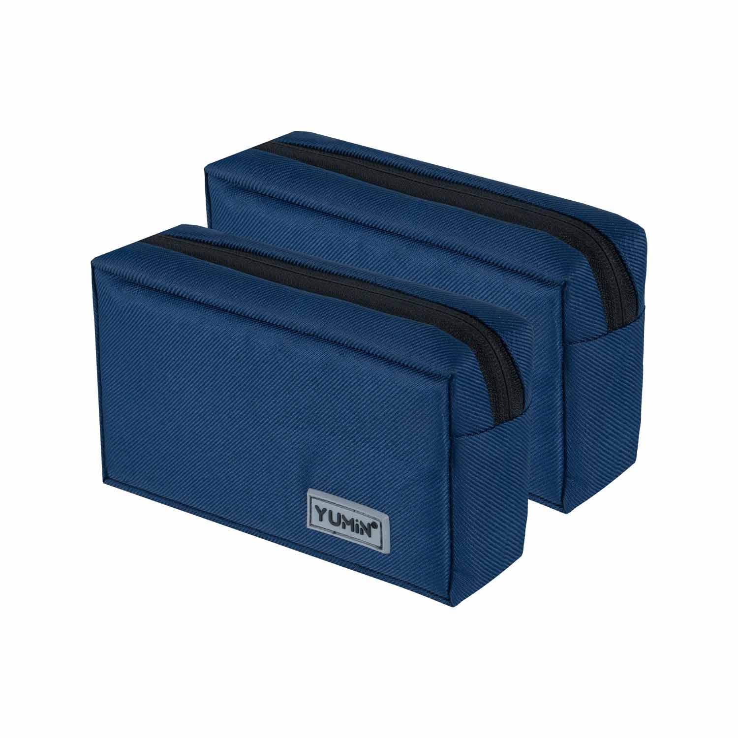 Yumin Polyester Gadget Organizer Case Travel Organizer Pouch for Hard Disk/Charger/Cable Tech Kit Organizer (Pack of 2, Blue) (B0BB7C7NRS) Amazon Price History, Amazon Price Tracker