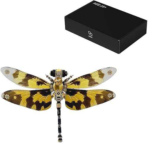 Rompecabezas de metal 3D mecánico de libélula, 200 piezas de rompecabezas de acero inoxidable 3D, rompecabezas de bricolaje Steampunk 3D