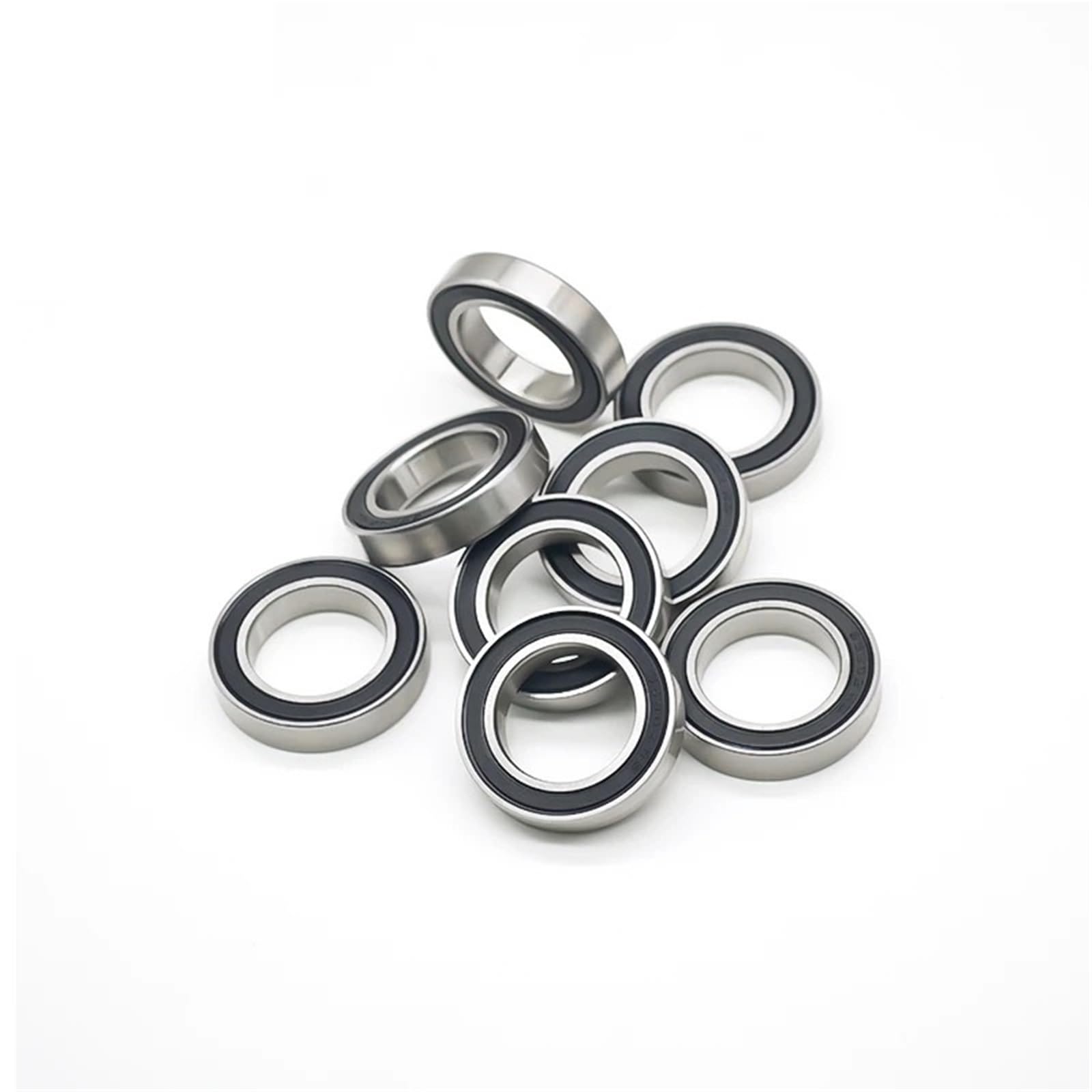 Rodamiento rígido de bolas de pared delgada de acero inoxidable 440C, 15 x 24 x 5 mm, S6802RS, S61802-2RS, 10 unidades