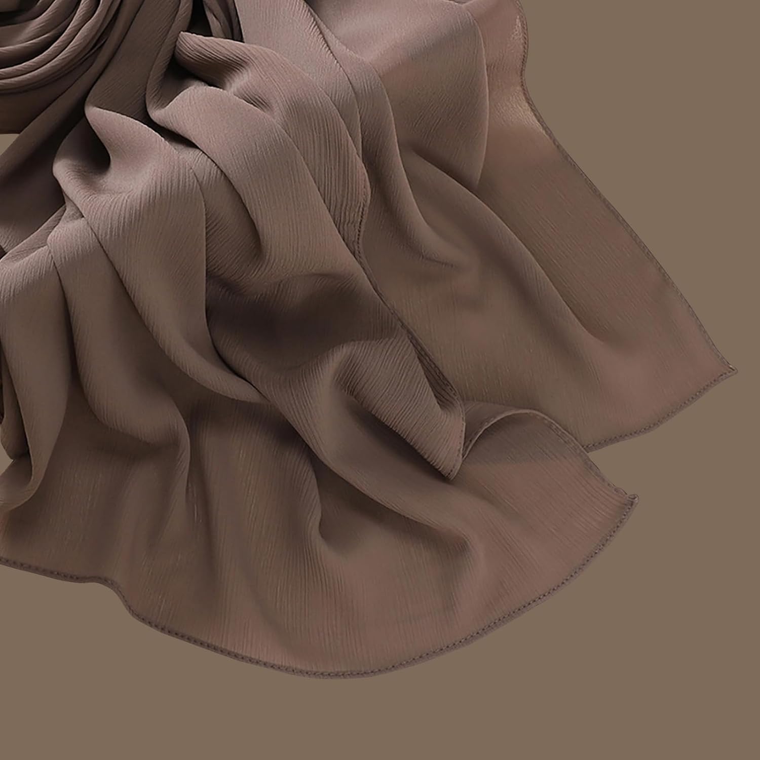 Premium Long Crinkle Chiffon Hijab Scarf for Women, Very Soft Muslim Head Scarfs - Image 4