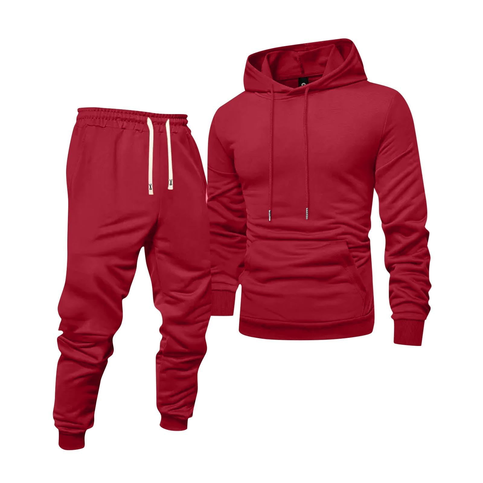 Felpa con cappuccio e tuta da jogging uomo, 2 pezzi, abbigliamento casual autunno inverno, uso quotidiano confortevole