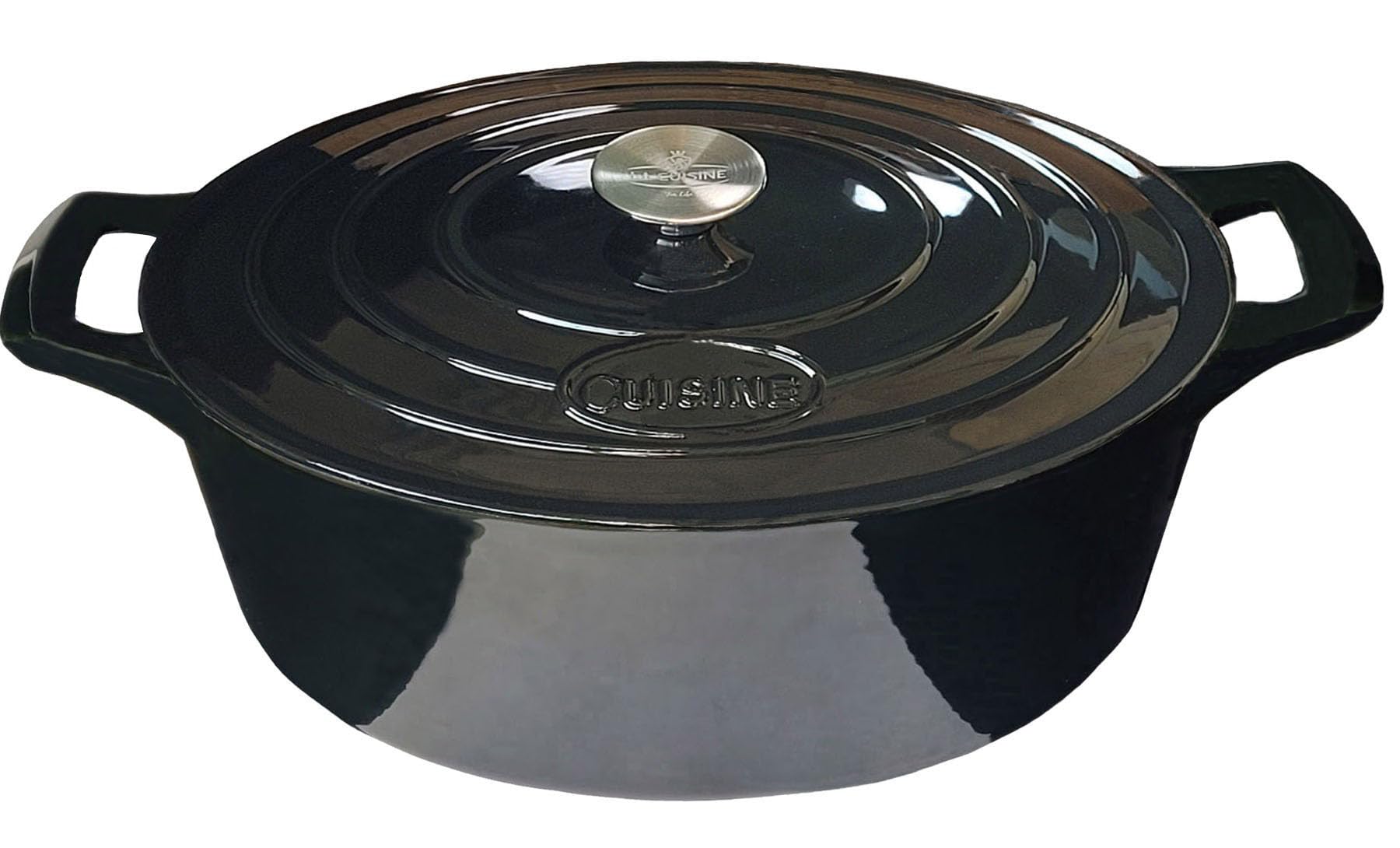 La Cuisine Enameled Cast Iron Oval Dutch Oven 6.75 QT