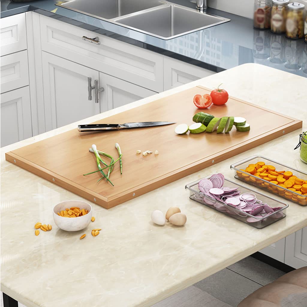 Tabla de cortar de primera calidad, tabla de cortar de bambú, tabla de cortar de cocina resistente, tabla de cortar de doble cara para carne, queso y verduras, tabla de cortar para trinchar carne o ve