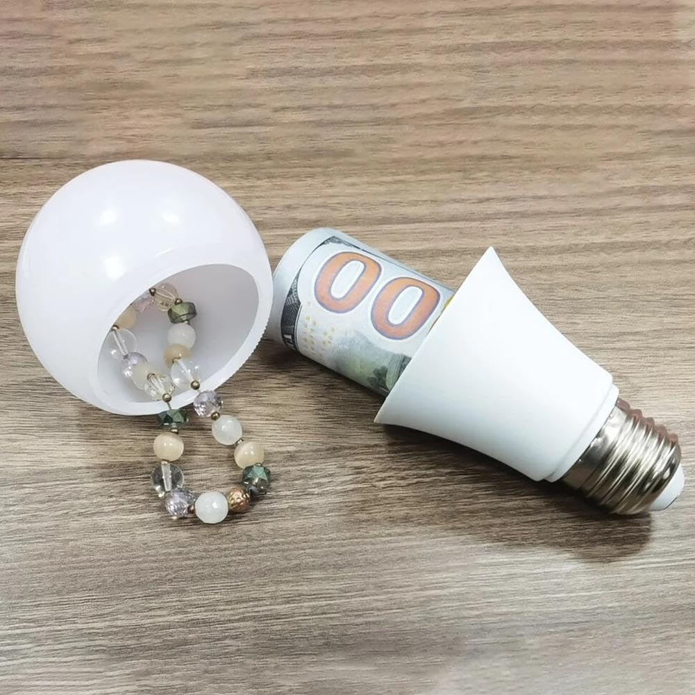 Coffre-fort de dérivation d'ampoule, compartiment secret caché pour cacher de l'argent, des bijoux et des petits articles, boîte de cachette secrète pour ampoule, Halloween