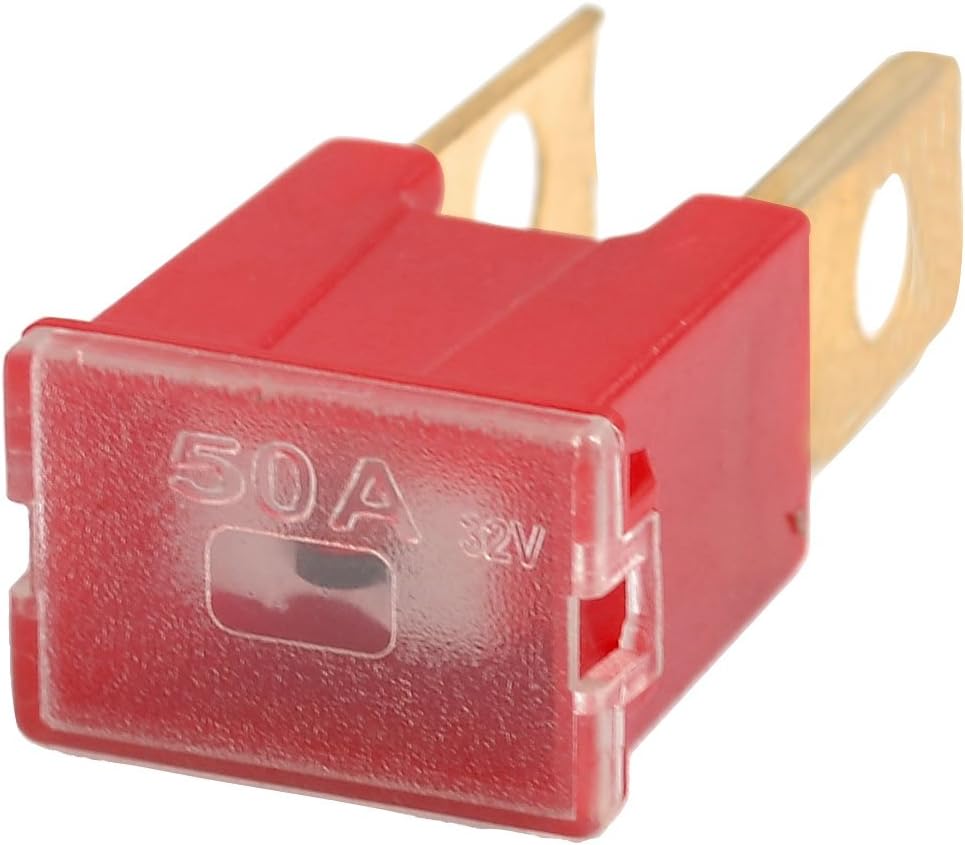 Car Auto Red Shell 2 Blades Fuse Holder Block 50A