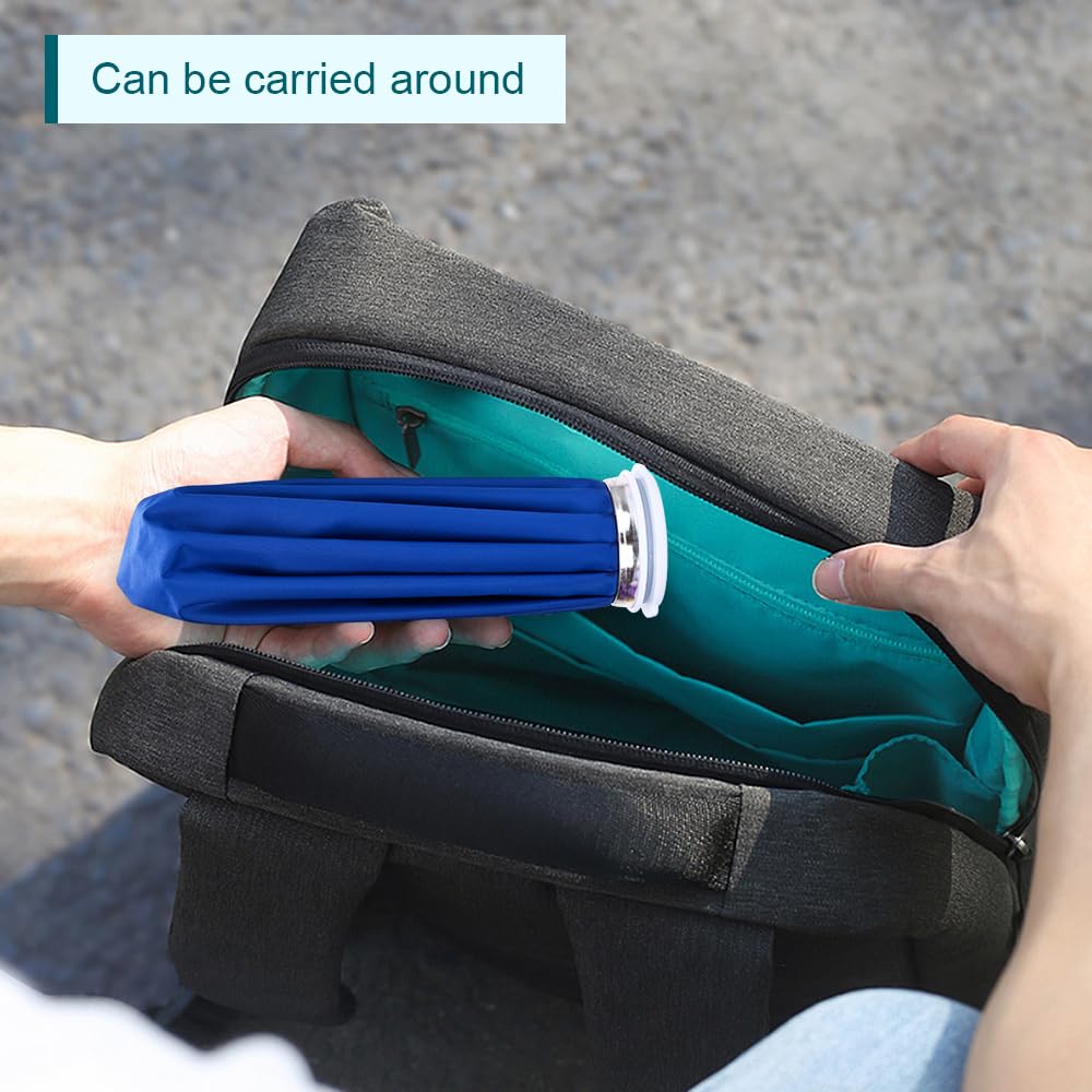 3 bolsas de hielo reutilizables de 28 cm y 22,86 cm, agua caliente para lesiones, alivia el dolor y se mantiene fresco, estilo de la vieja escuela y paquetes de hielo tradicionales, versátiles