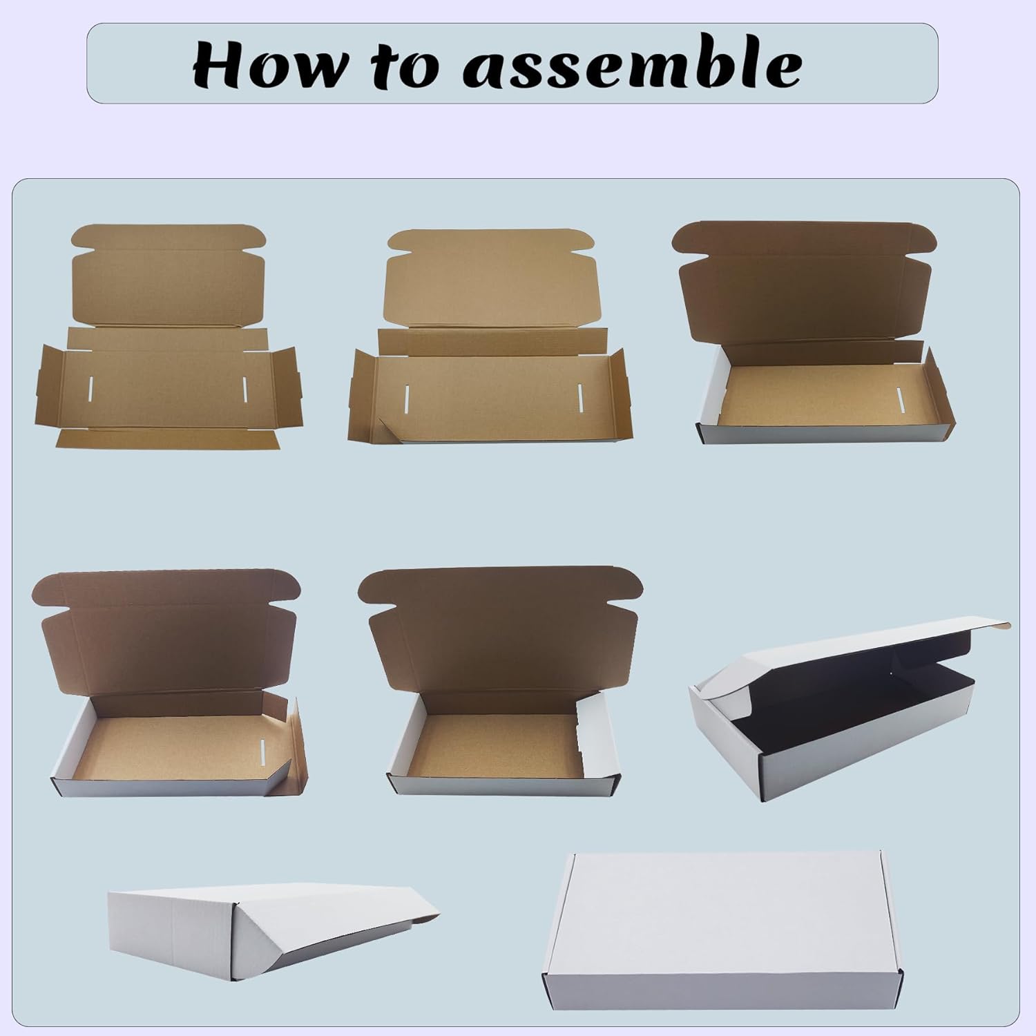 10x6x2 inches Shipping Boxes Set of 25, White Cardboard Box Kraft Corrugated Mailer Box?Boxes for Shipping E-commerce Packaging, Holidays Gift and Small Business Giving Literature Mailing White 10" x 6" x 2" -25Pack