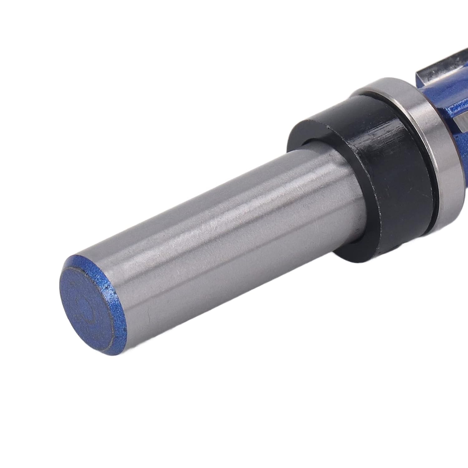 Spiral Flush Trim Router Bit, 1/2 x 19 x 45mm Dual Bearing Round Shank Cutter, Carbide - Tipped Spiral Flush Router Bit for Woodworking on Hardwood MDF Plywood