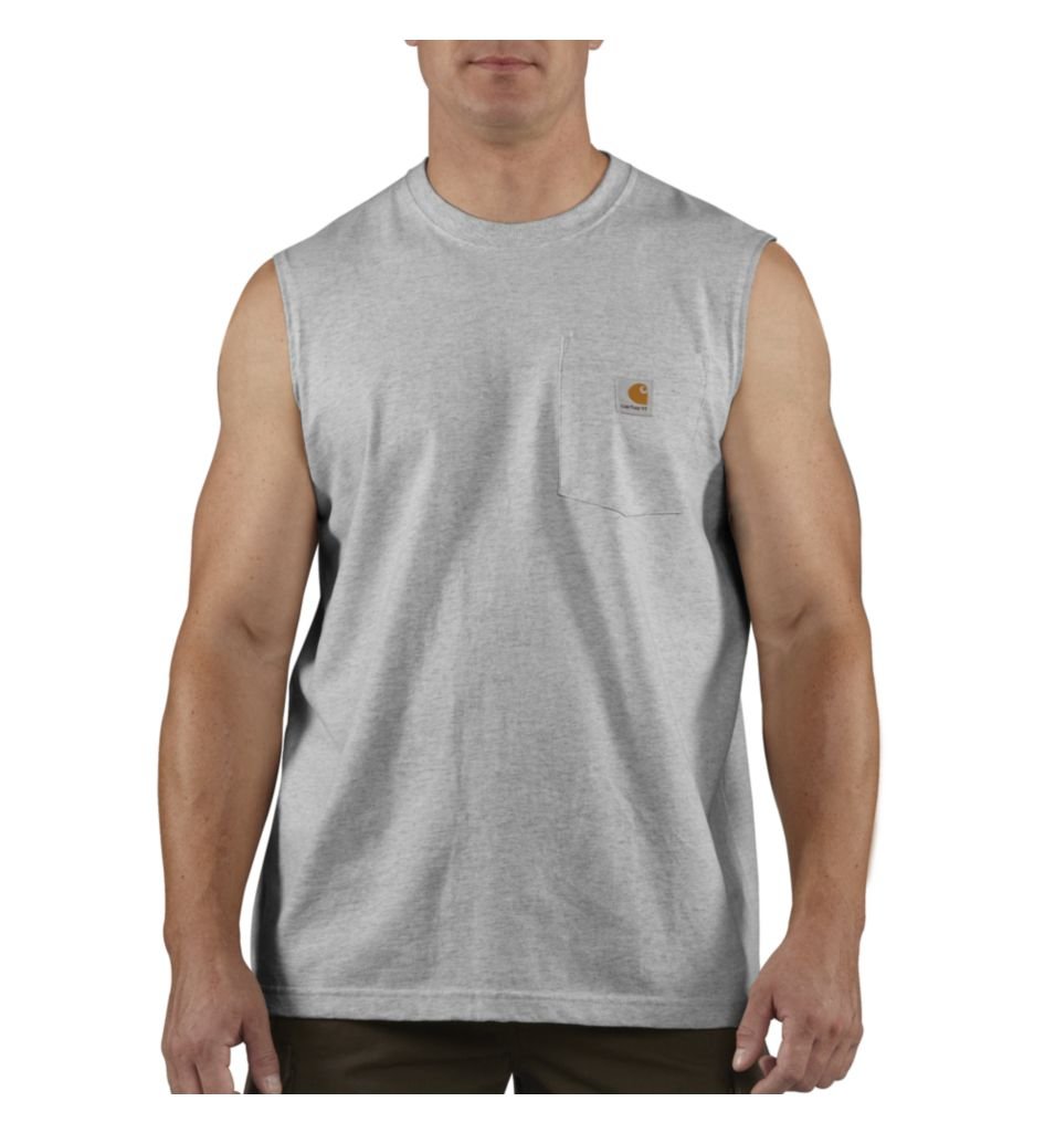 Carhartt Men's Relaxed Fit Heavyweight Sleeveless Pocket T-Shirt