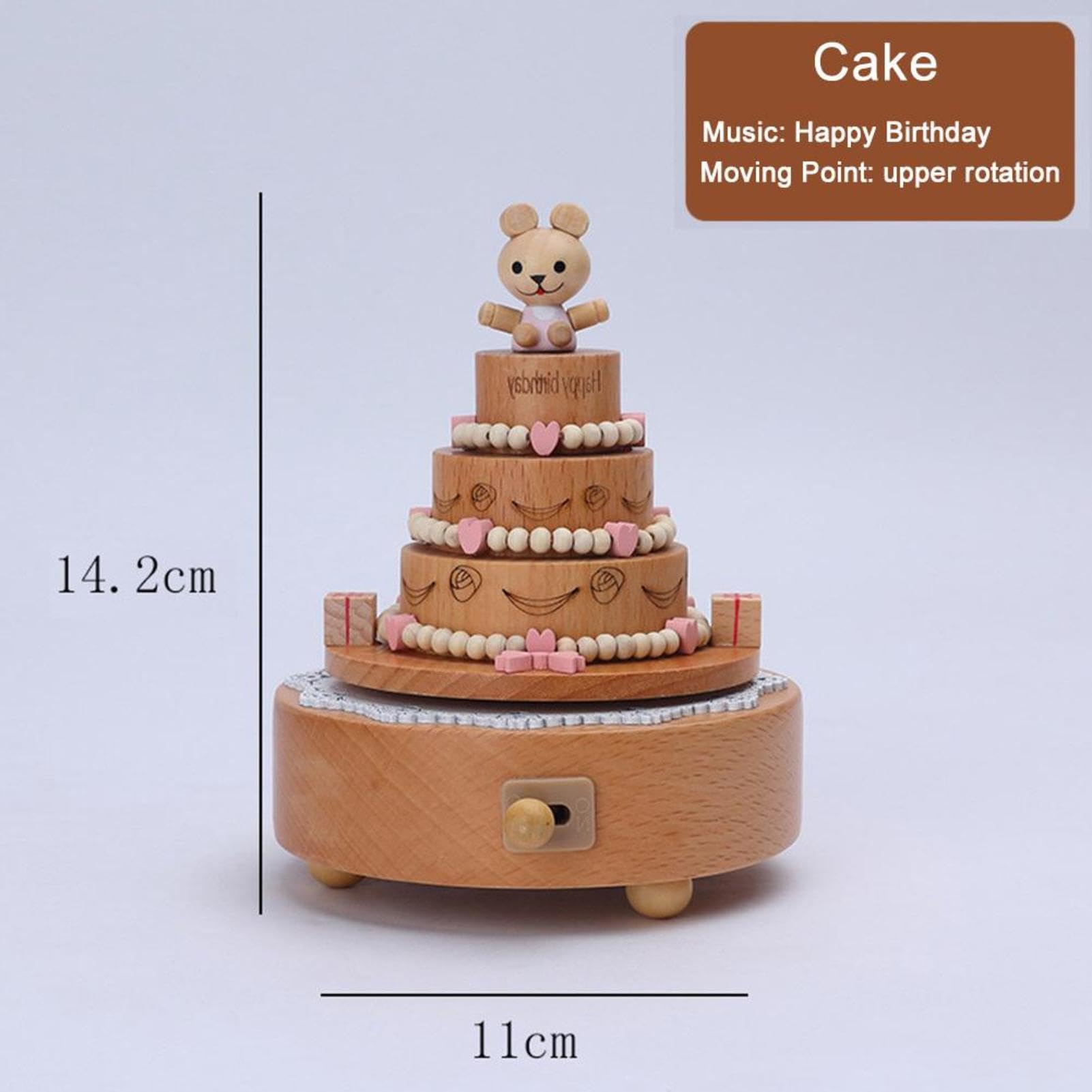 Carillon per bambini, carillon in legno - Scatola musicale per ballerina | del castello di Clockwork | Simpatici giocattoli interattivi per culla con musica leggera per la scuola materna, giocattoli p