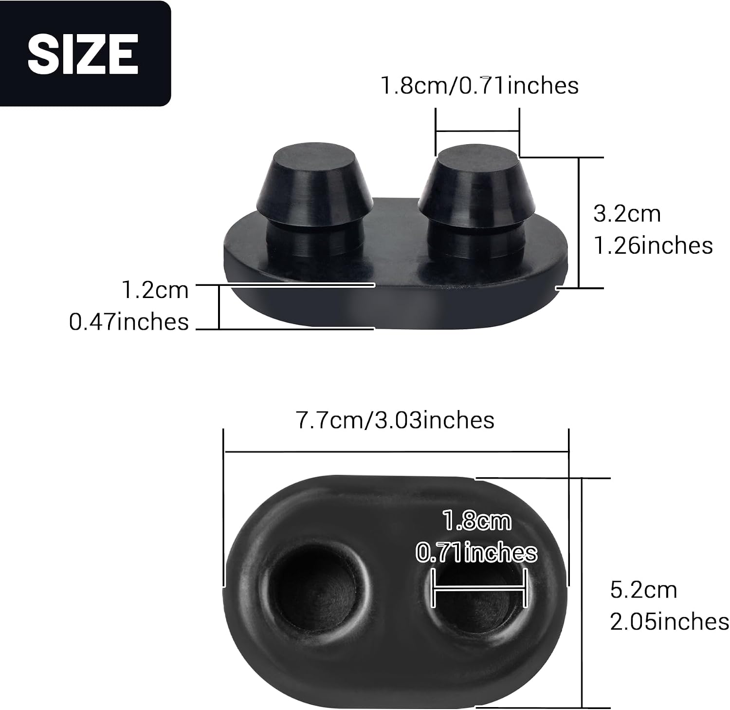 Cooler Feet Replacement, Non-Slip Rubber Feet Compatible with RTIC Coolers, 2 Pack