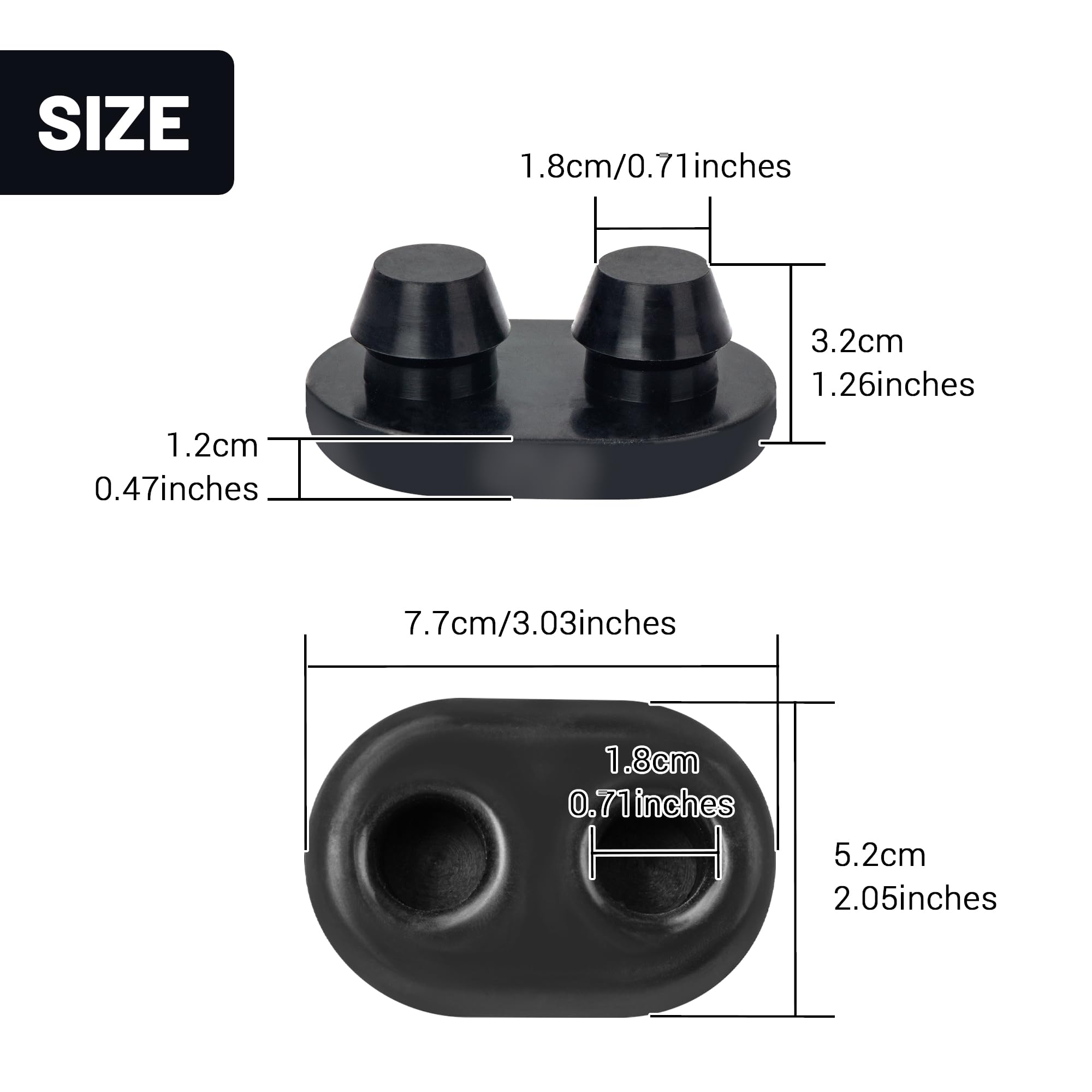 Omoojee Cooler Feet Replacement, Non-Slip Rubber Feet Compatible with RTIC Coolers, 2 Pack