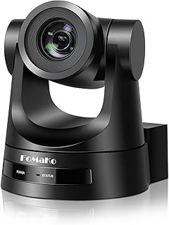 FoMaKo PTZ Camera HDMI 20x Optical Zoom, HDMI PTZ Camera for Church Services Worship Education Support vMix OBS Wirecast