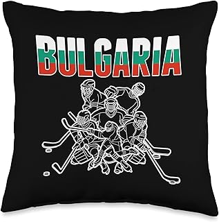 Bulgaria Ice Hockey Lovers Jersey Bulgarian Hockey Team Fans Throw Pillow
