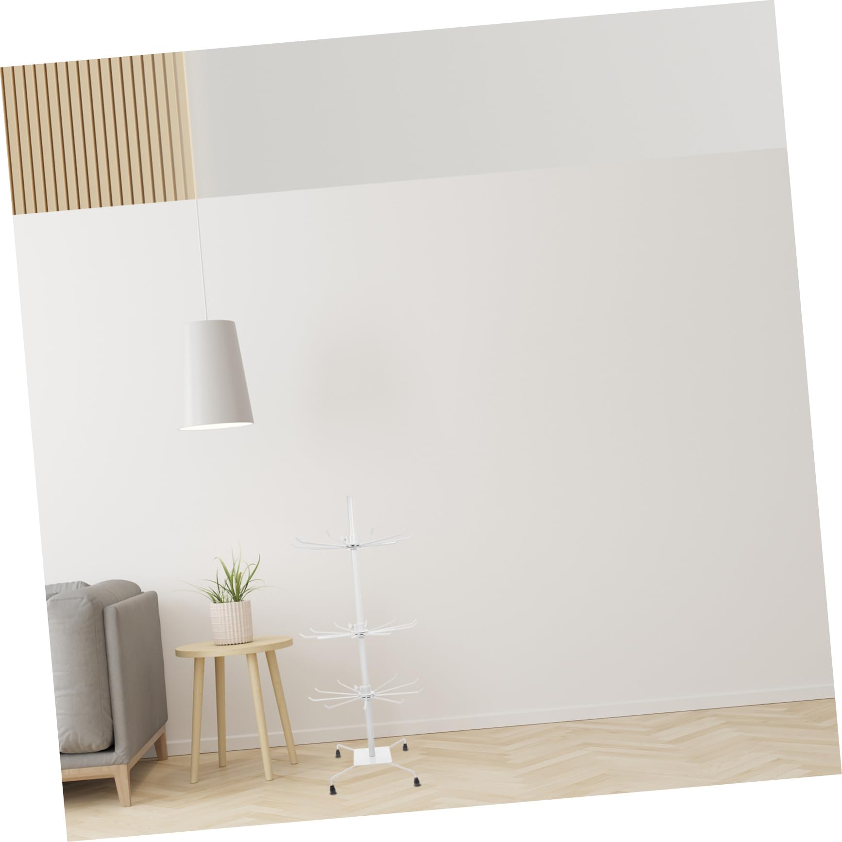 Ipetboom Espositore Girevole Per Gioielli Porta Collane e Braccialetti Organizer Per Gioielli Da Banco in Ferro Bianco Rotazione Gradi