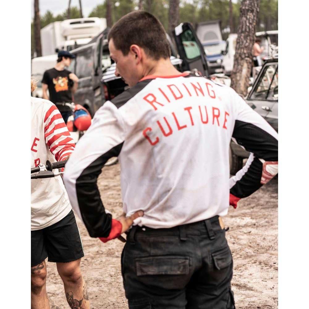 RIDING CULTURE Logo Mesh Maglia Motocross, bianco, L