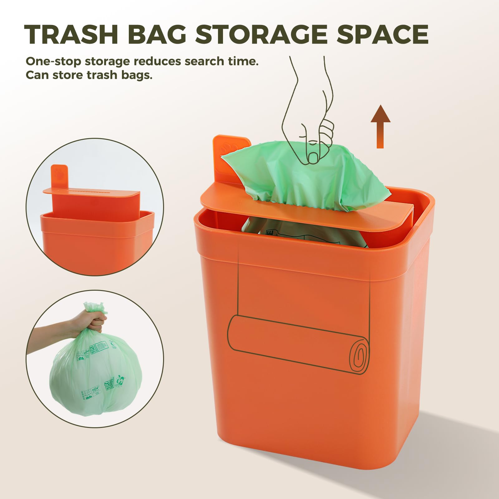 PAWZ Road Cuchara de arena para gatos con soporte, 2 cabezales de pala de plástico biodegradables y mango y caja de ABS duraderos, pala de alta calidad para gatos con 1 rollo de bolsa de basura, verde