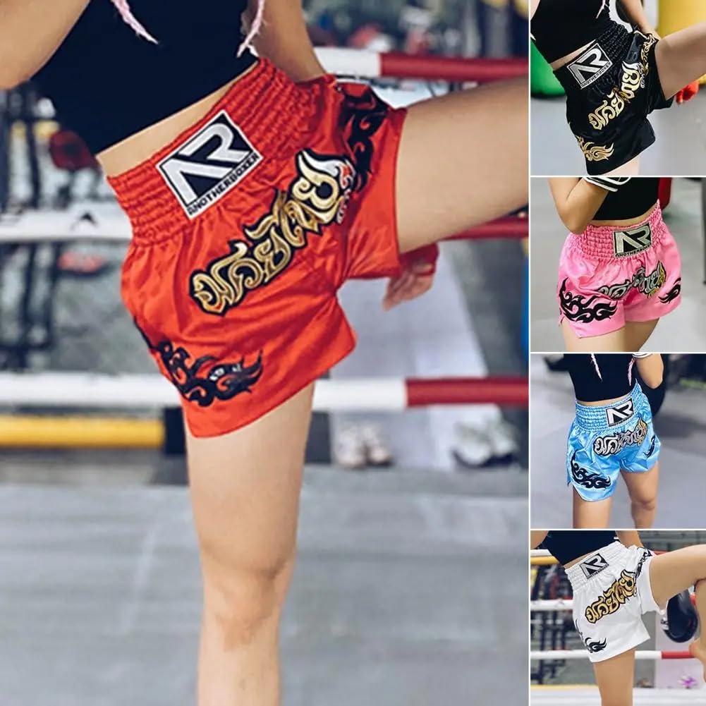 Pantalones cortos de boxeo, senderismo, kickboxing, muay thai, gimnasio, boxeo, para hombres y mujeres, pantalones cortos de lujo para artes marciales mixtas