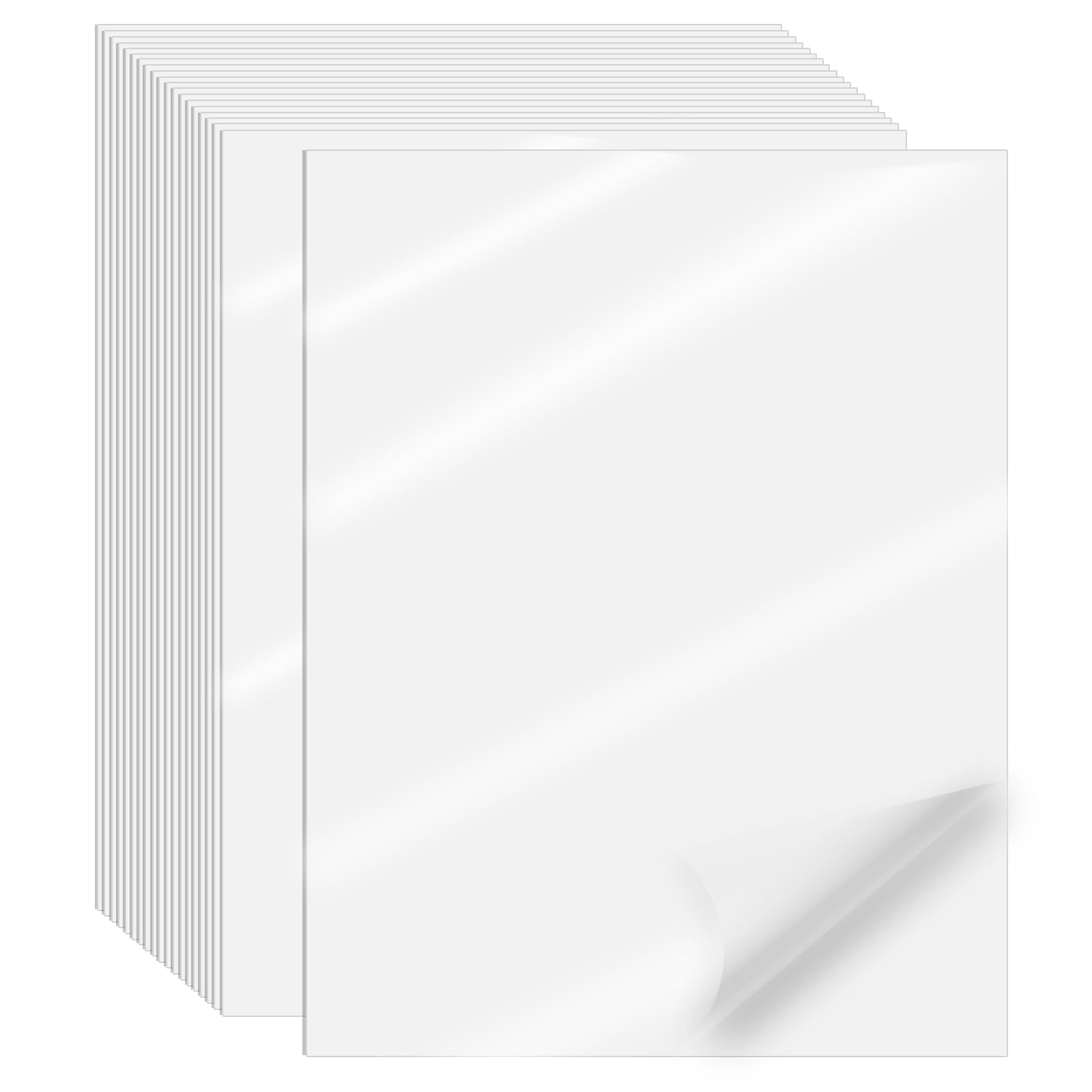 Clear Sticker Paper for Inkjet Printer, Clear Printable Stickers Paper, 20 Sheets Printable Transparent Sticker Paper, Laser/Inkjet Printing- Letter