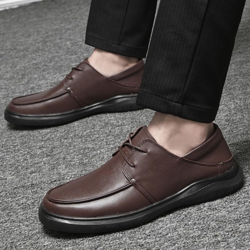 Men's Leather Dress Shoes Comfortable Formal Dress Sneaker Lace Up Dress Shoes Business Office Wedding Formal Modern Oxfords for Men2