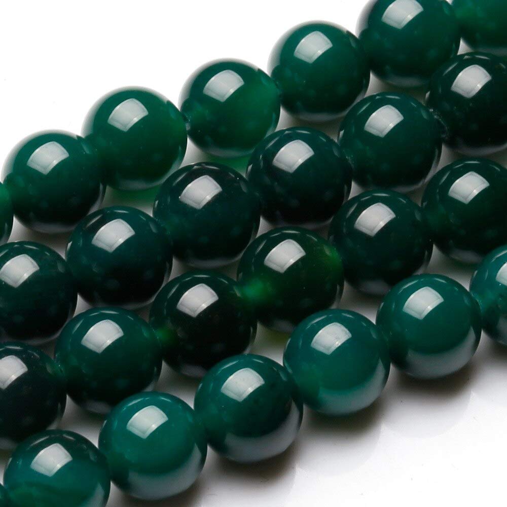 KSJONE 200 Pcs 8mm Beads Dark Green Colour Beads Plastic Pastel Beads Spacer Beads Shape Round Beads for Arts & Crafts DIY Jewelry Craft Making Necklace Rainbow Bracelet
