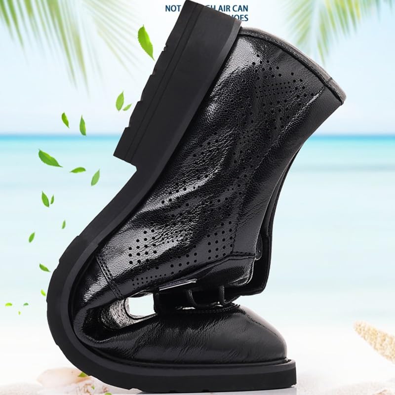 Men's Oxfords Business Dress Shoes Men's Breathable Leather Wingtip Brogue Oxfords Formal Business Casual Lace Up Oxford Suit Tuxedo Patent Leather Shoes Slip on Patent Leather Modern Dress Shoes for 5