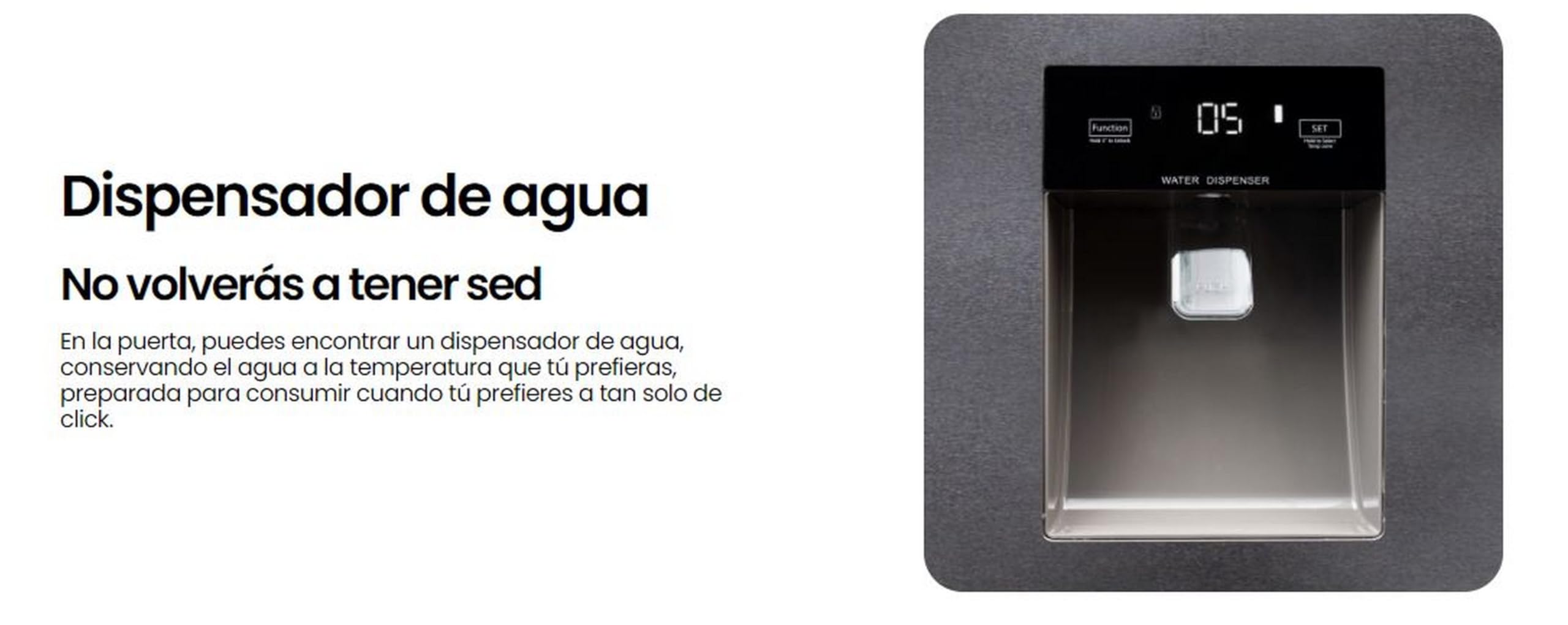 INFINITON | Frigorífico SBS-503A77XED | Capacidad 503 L | Con dispensador de agua | No frost | Altura 176,8cm | Clase E
