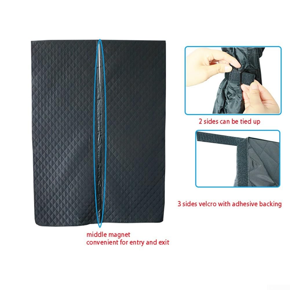 Rideau de porte isotherme pour camping-car avec tissu à trois couches pour un confort amélioré et une protection contre l'humidité