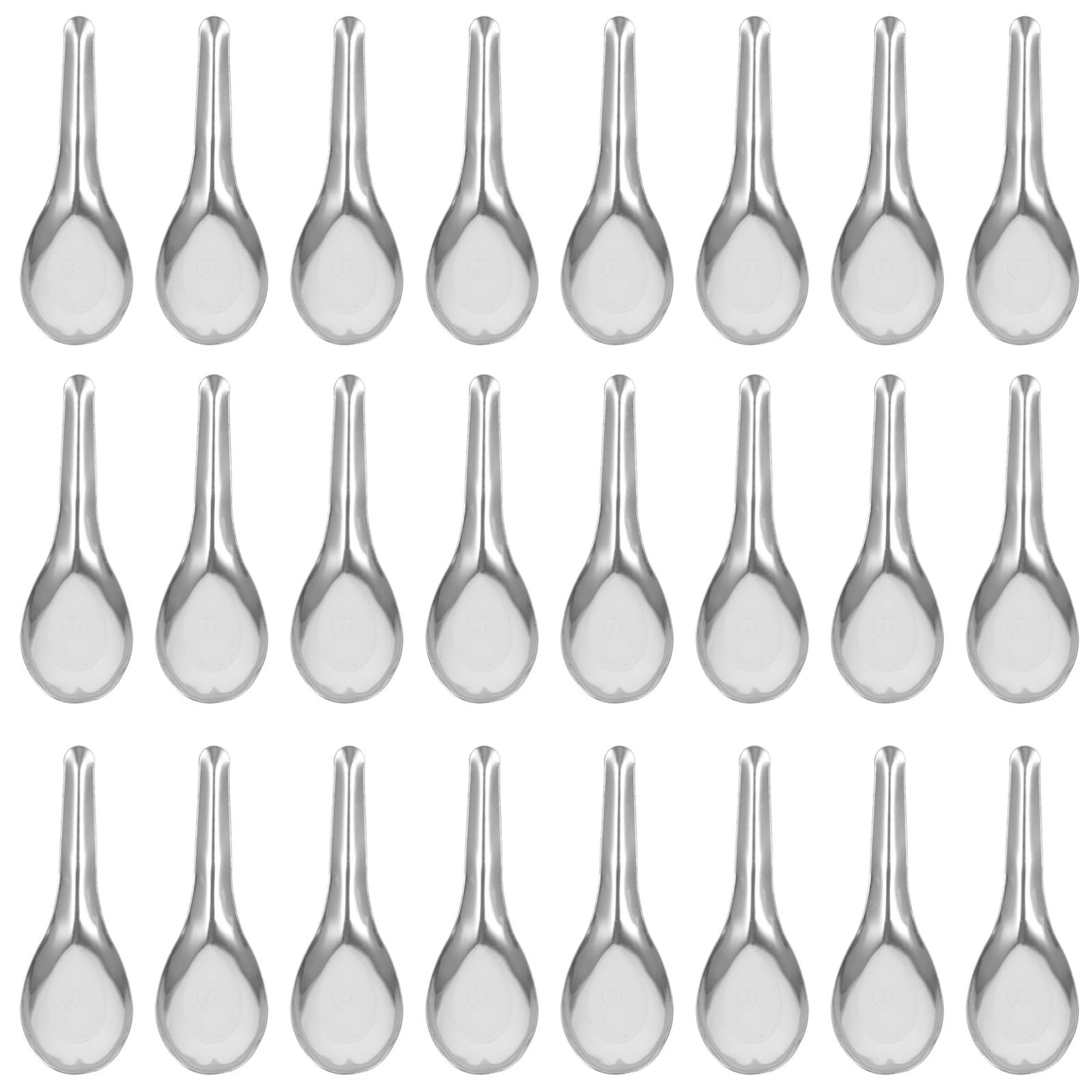 PartyKindom Cucchiai da Zuppa Multiuso Set da 50 in Acciaio Inossidabile Finitura Lucida, Cucchiai Spessi e Compleanni Stili multipli per Tè Stili multipli